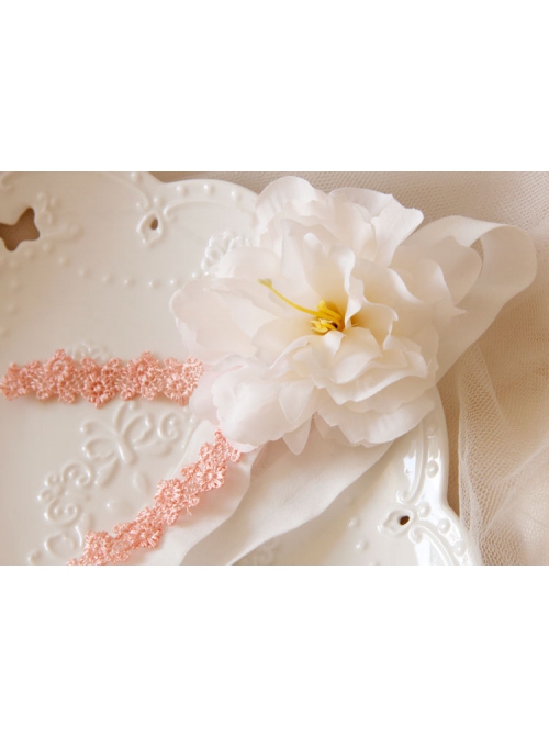 Fashion Cute Holiday Birthday Princess White Flower Tassel Baby Girl Hairband