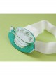 Fashion Cute Green Cartoon Teacup Flower Baby Child Girl White Elastic Hair Band