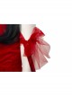 The Suicide Squad Harley Quinn Halloween Cosplay Costume Red Tulle Halter Asymmetric Hem Dress
