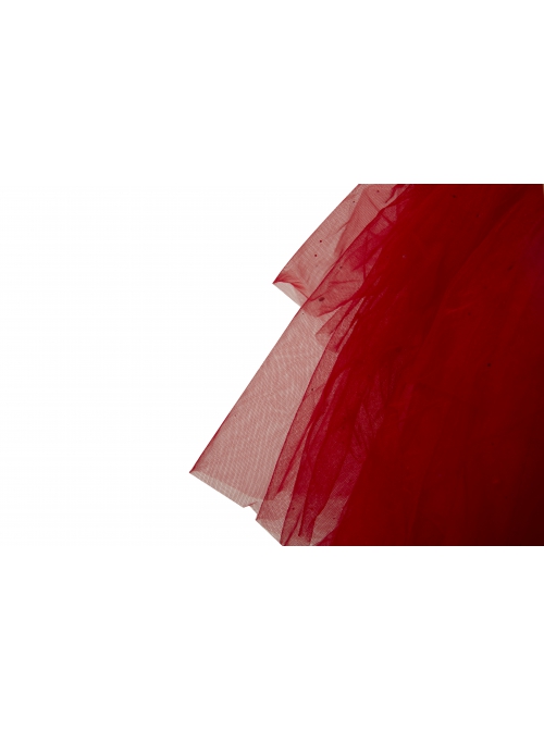 The Suicide Squad Harley Quinn Halloween Cosplay Costume Red Tulle Halter Asymmetric Hem Dress
