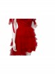 The Suicide Squad Harley Quinn Halloween Cosplay Costume Red Tulle Halter Asymmetric Hem Dress
