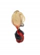 The Suicide Squad Harley Quinn Red Tulle Dress Suit Halloween Cosplay Accessories Gradient Wig
