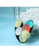 Retro Handmade Fashion Female Fabric Yellow Rose Flower Multicolor Diamond Brooch