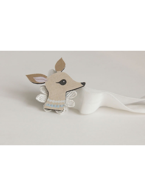 Fashion Cute Cartoon Fawn White Lace Flower Baby Child Girl Elastic Hair Band