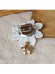 Lady Retro Compact Fashion White Lace Cherry Blossom Female Brooch