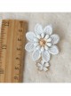 Lady Retro Compact Fashion White Lace Cherry Blossom Female Brooch