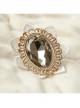 Dreamy Fashion Retro White Lace Flower Tea Color Crystal Retro Handmade Cute Brooch