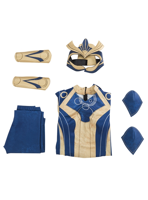 Eternals Ajak Blue Robe Suit Halloween Cosplay Costume Full Set