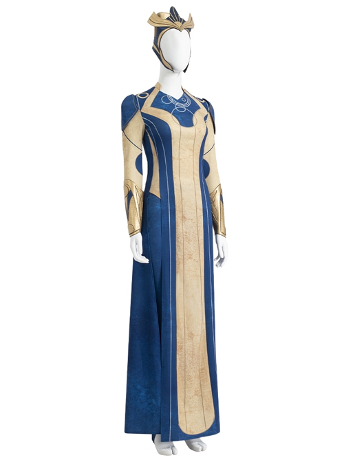 Eternals Ajak Blue Robe Suit Halloween Cosplay Costume Full Set