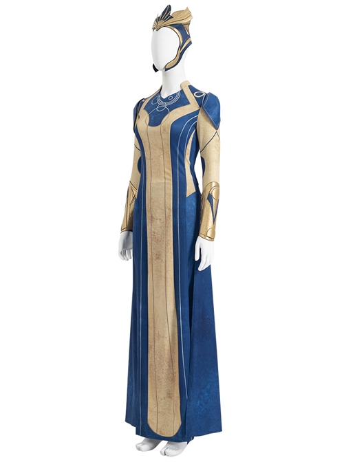 Eternals Ajak Blue Robe Suit Halloween Cosplay Costume Full Set