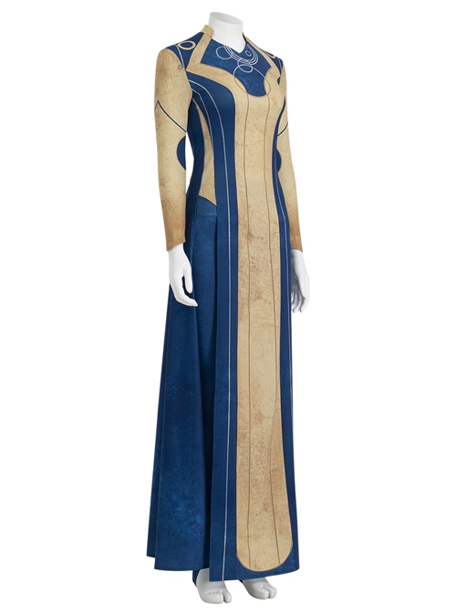 Eternals Ajak Blue Robe Suit Halloween Cosplay Costume Full Set