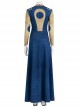 Eternals Ajak Blue Robe Suit Halloween Cosplay Costume Full Set