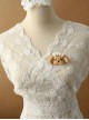 Cute Fashion Cartoon Brown Puppy White Conch Female Brooch
