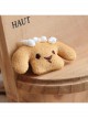 Cute Fashion Cartoon Brown Puppy White Conch Female Brooch