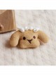Cute Fashion Cartoon Brown Puppy White Conch Female Brooch