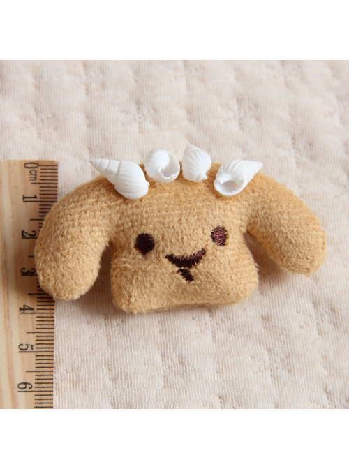 Cute Fashion Cartoon Brown Puppy White Conch Female Brooch