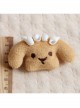 Cute Fashion Cartoon Brown Puppy White Conch Female Brooch