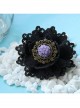 Gothic Fashion Personality Black Lace Purple Rose Flower Retro Handmade Female Brooch