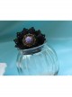 Gothic Fashion Personality Black Lace Purple Rose Flower Retro Handmade Female Brooch