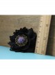 Gothic Fashion Personality Black Lace Purple Rose Flower Retro Handmade Female Brooch