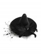 Halloween Festival Gothic Black Spider Net Yarn Fashion Spider Sexy Wizard Hat Hairpin