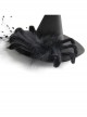 Halloween Festival Gothic Black Spider Net Yarn Fashion Spider Sexy Wizard Hat Hairpin