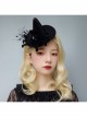 Halloween Festival Gothic Black Spider Net Yarn Fashion Spider Sexy Wizard Hat Hairpin