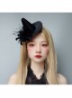 Halloween Festival Gothic Black Spider Net Yarn Fashion Spider Sexy Wizard Hat Hairpin