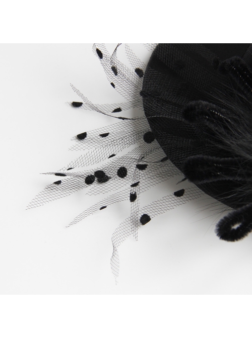 Halloween Festival Gothic Black Spider Net Yarn Fashion Spider Sexy Wizard Hat Hairpin