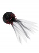 Halloween Horror Funny Red Spider Black Mesh Gothic Festival Wizard Hat Hairpin