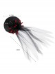 Halloween Horror Funny Red Spider Black Mesh Gothic Festival Wizard Hat Hairpin