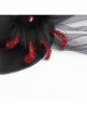 Halloween Horror Funny Red Spider Black Mesh Gothic Festival Wizard Hat Hairpin