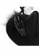Halloween Gothic Festival Retro Fashion Black Gauze Skeleton Hand Wizard Small Top Hat Hairpin