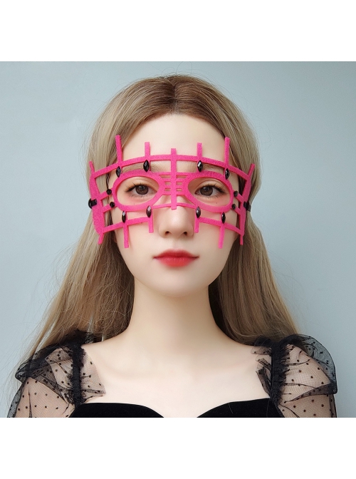 Halloween Punk Male Female Black Diamond Rose Red Christmas Easter Prom Party Mask