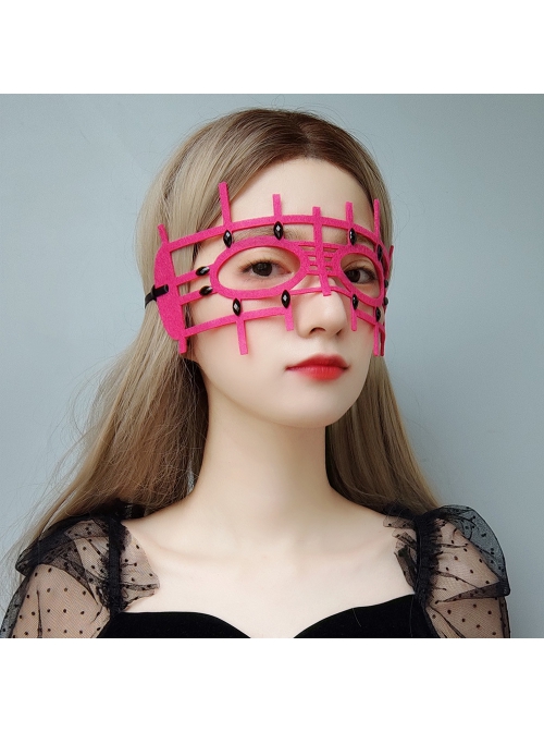 Halloween Punk Male Female Black Diamond Rose Red Christmas Easter Prom Party Mask