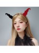 Halloween Gothic Retro Fashion Black Red Devil Horns Male Female Headband