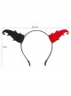 Halloween Gothic Retro Fashion Black Red Devil Horns Male Female Headband