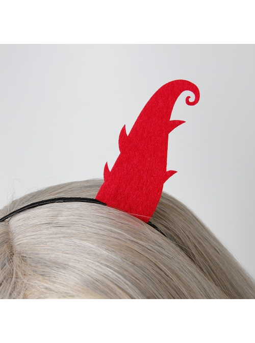 Halloween Gothic Retro Fashion Black Red Devil Horns Male Female Headband