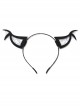 Fashion Retro Halloween Grim Reaper Bat Black Mesh Devil Horns Prom Party Headband