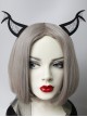 Fashion Retro Halloween Grim Reaper Bat Black Mesh Devil Horns Prom Party Headband