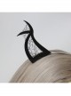 Fashion Retro Halloween Grim Reaper Bat Black Mesh Devil Horns Prom Party Headband