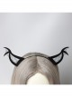 Fashion Retro Halloween Grim Reaper Bat Black Mesh Devil Horns Prom Party Headband