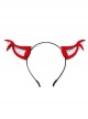 Halloween Creative Retro Fashion Bat Red Net Gauze Devil Horns Funny Carnival Party Cute Headband