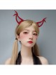 Halloween Creative Retro Fashion Bat Red Net Gauze Devil Horns Funny Carnival Party Cute Headband