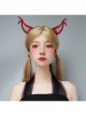 Halloween Creative Retro Fashion Bat Red Net Gauze Devil Horns Funny Carnival Party Cute Headband