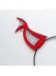 Halloween Creative Retro Fashion Bat Red Net Gauze Devil Horns Funny Carnival Party Cute Headband