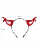 Halloween Creative Retro Fashion Bat Red Net Gauze Devil Horns Funny Carnival Party Cute Headband