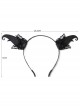 Halloween Retro Fashion Black Butterfly Elf Horns Devil Horns Butterfly Female Hair Band