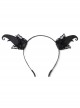 Halloween Retro Fashion Black Butterfly Elf Horns Devil Horns Butterfly Female Hair Band