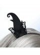 Halloween Retro Fashion Black Butterfly Elf Horns Devil Horns Butterfly Female Hair Band